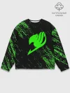 Мужской свитшот базовый / Хвост Феи зеленая диагональ