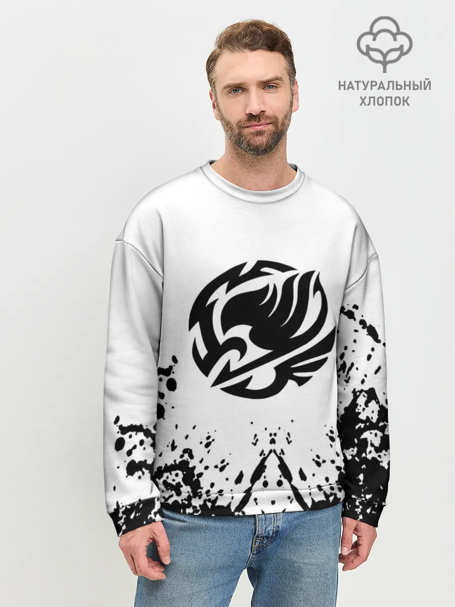 Мужской свитшот базовый / Хвост Феи на белом