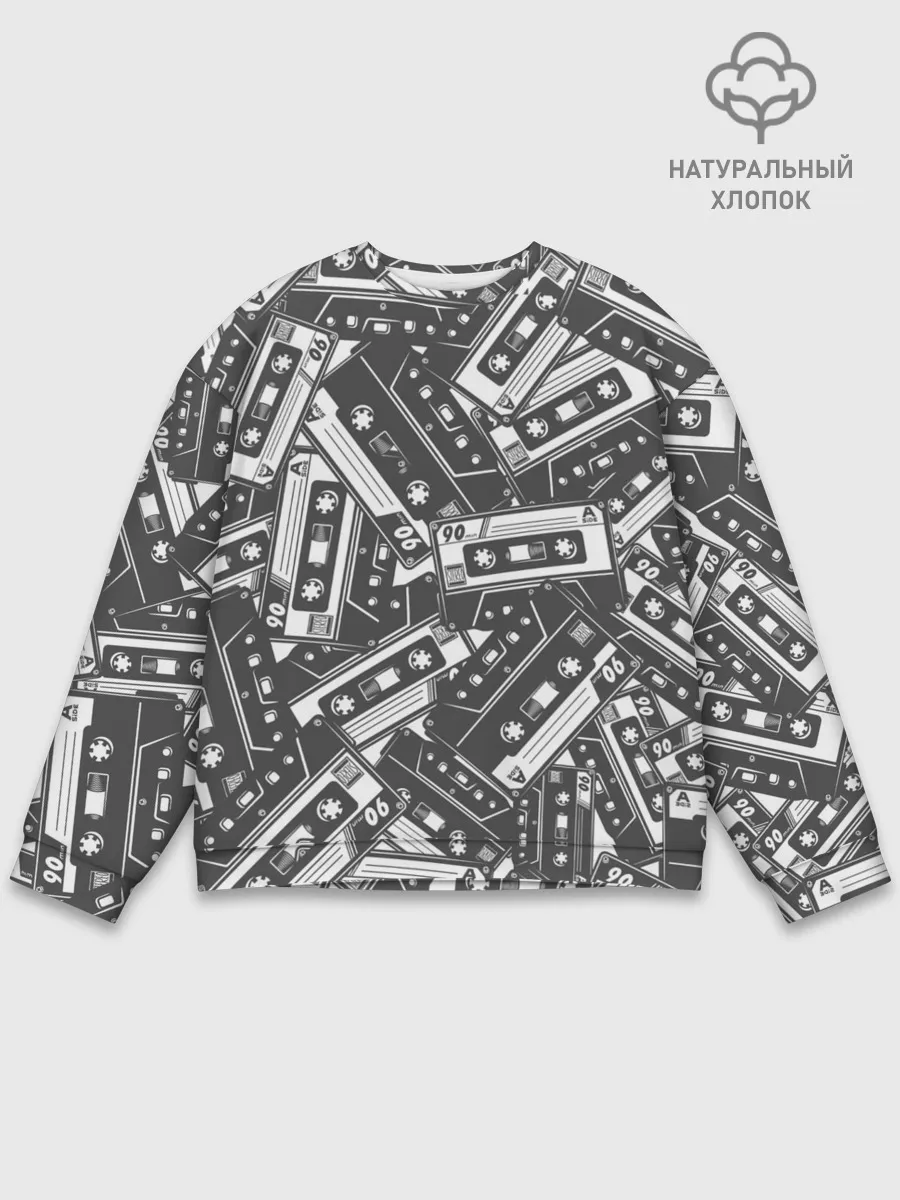 Мужской свитшот базовый / retro pattern