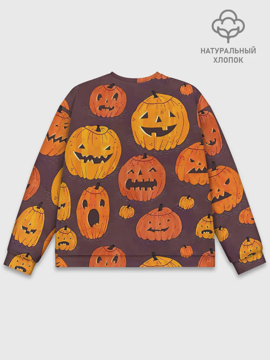 Мужской свитшот базовый / Весёлые тыквы