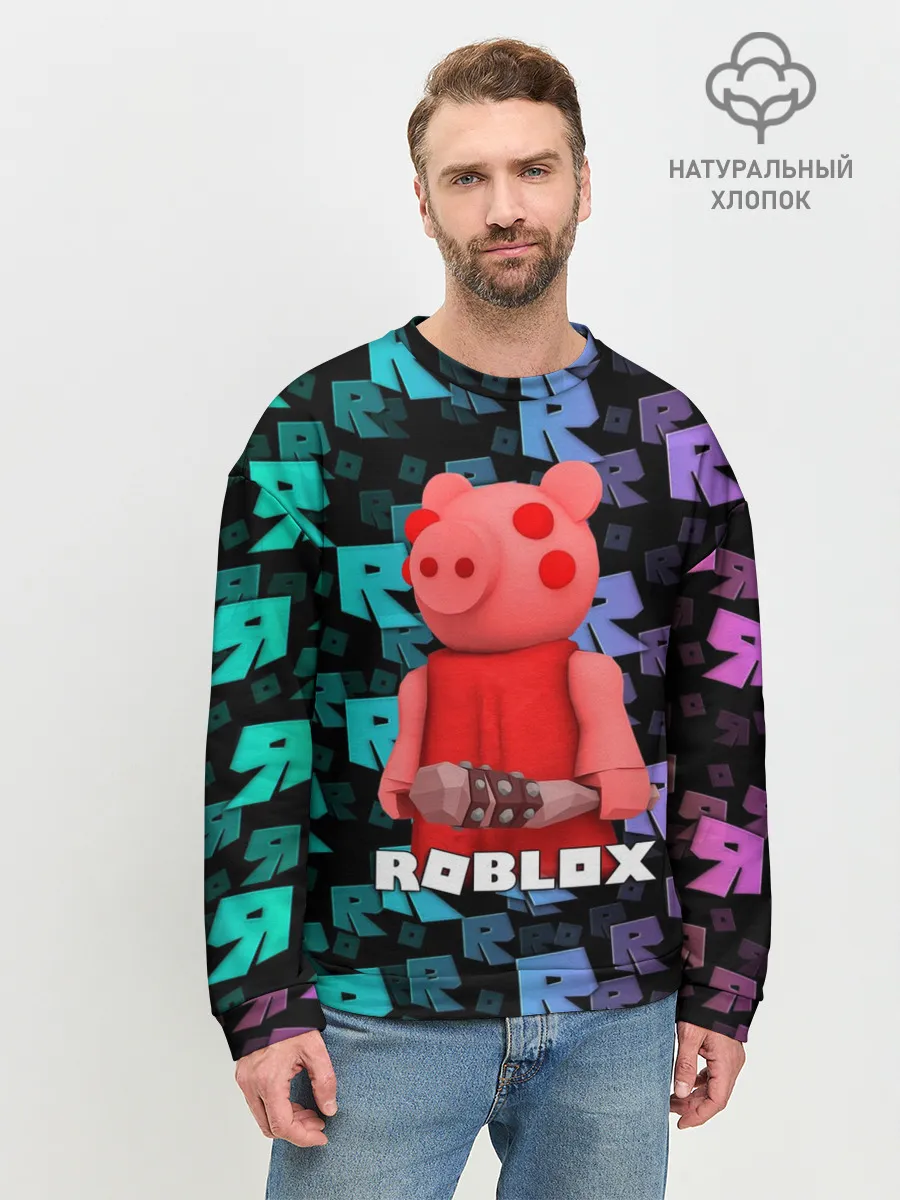 Мужской свитшот базовый / ROBLOX PIGGY - СВИНКА ПИГГИ