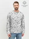 Мужской свитшот базовый / Черно-белые узоры
