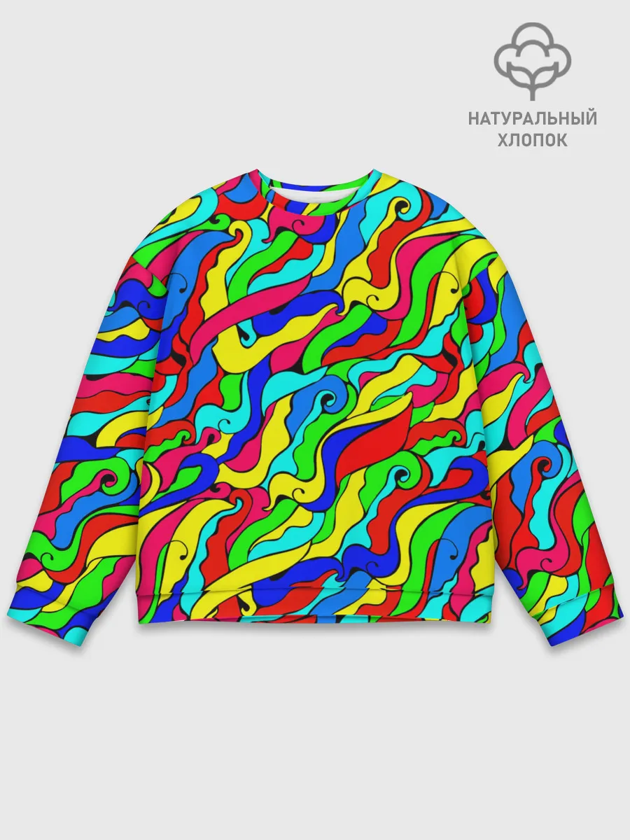 Мужской свитшот базовый / Красочные узоры/абстракционизм