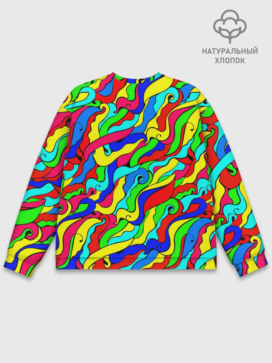 Мужской свитшот базовый / Красочные узоры/абстракционизм