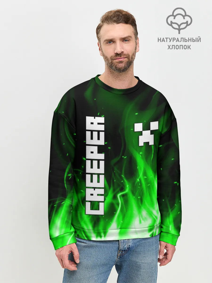 Мужской свитшот базовый / MINECRAFT CREEPER