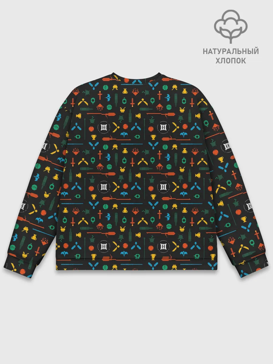 Мужской свитшот базовый / Хогвартс паттерн