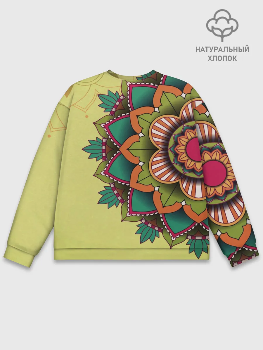Мужской свитшот базовый / мандала узор тату