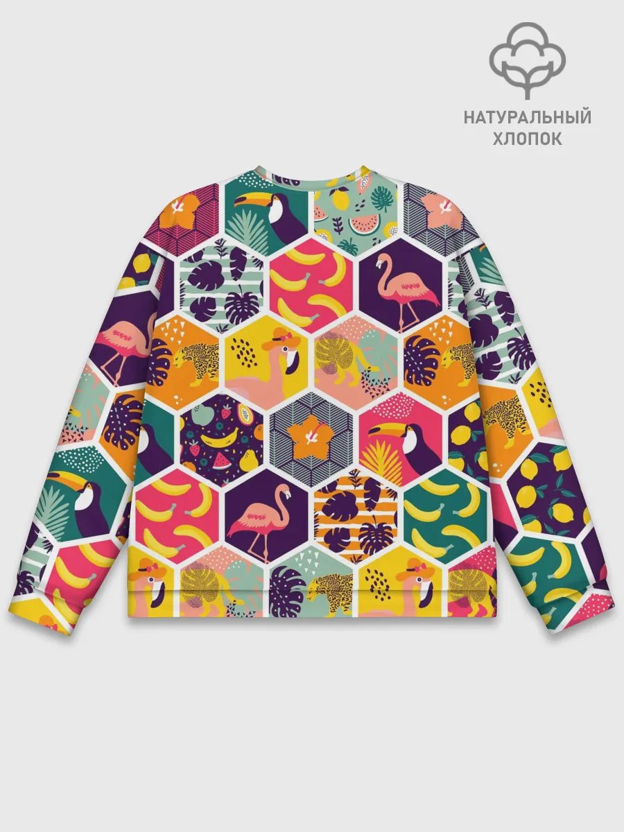 Мужской свитшот базовый / Тропические соты