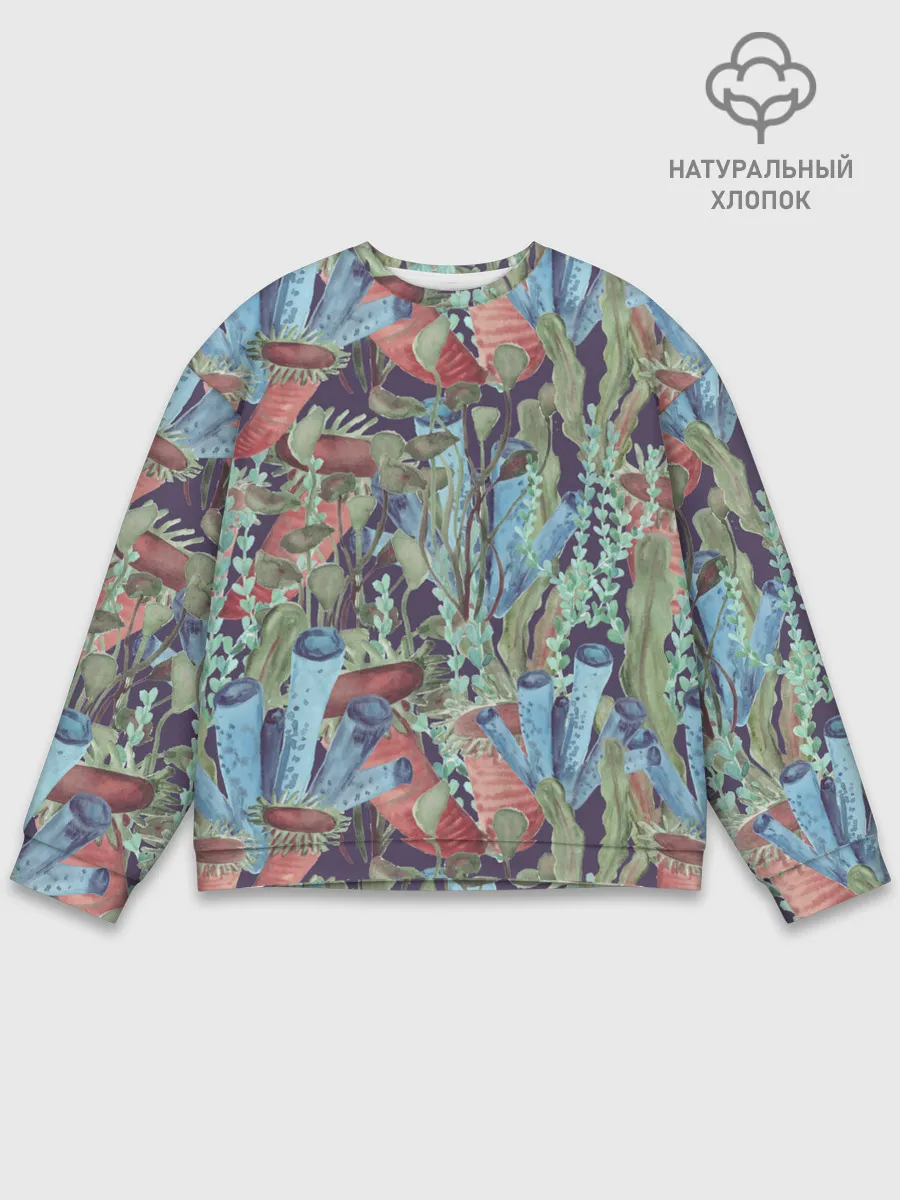 Мужской свитшот базовый / Водоросли на морском дне