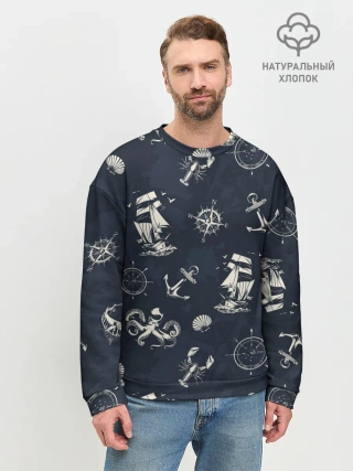 Мужской свитшот базовый / Nautical art