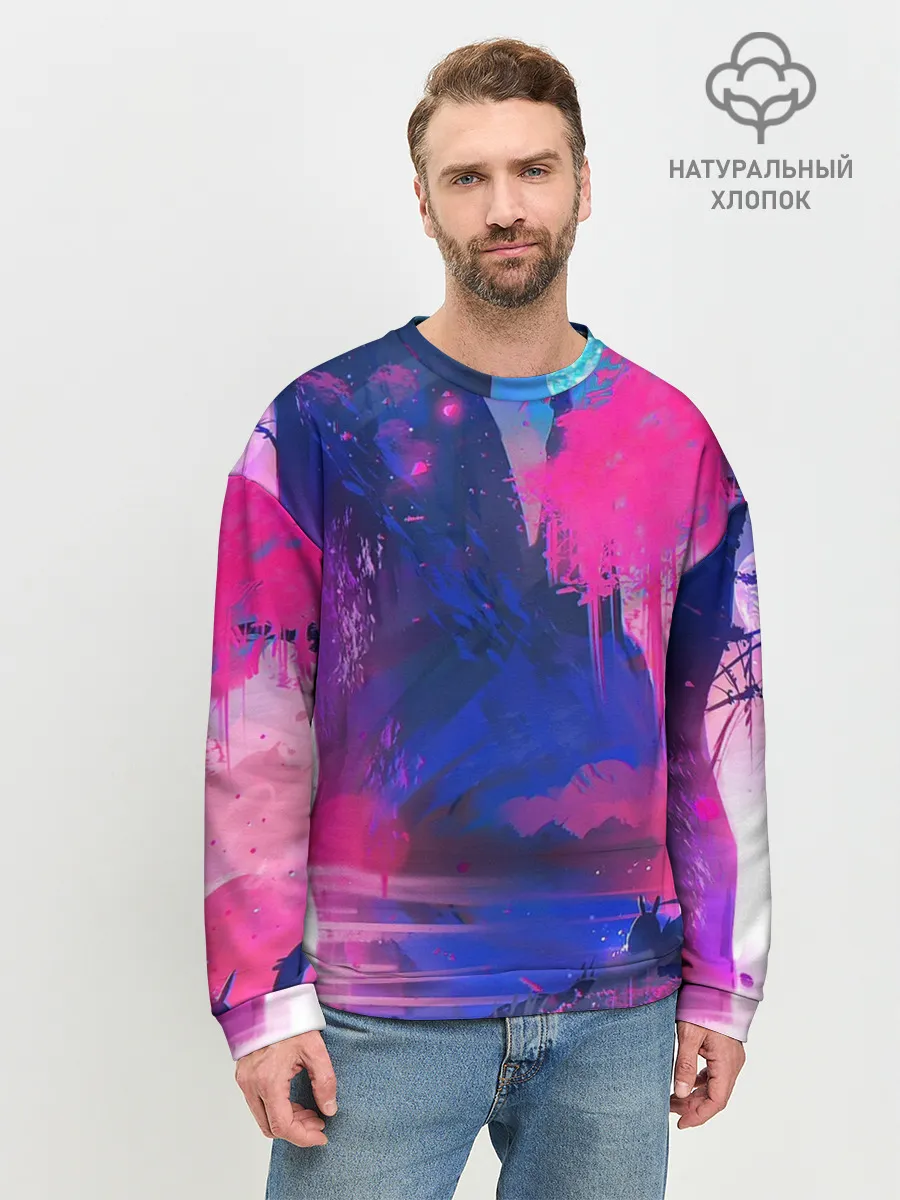 Мужской свитшот базовый / Неоновые Краски