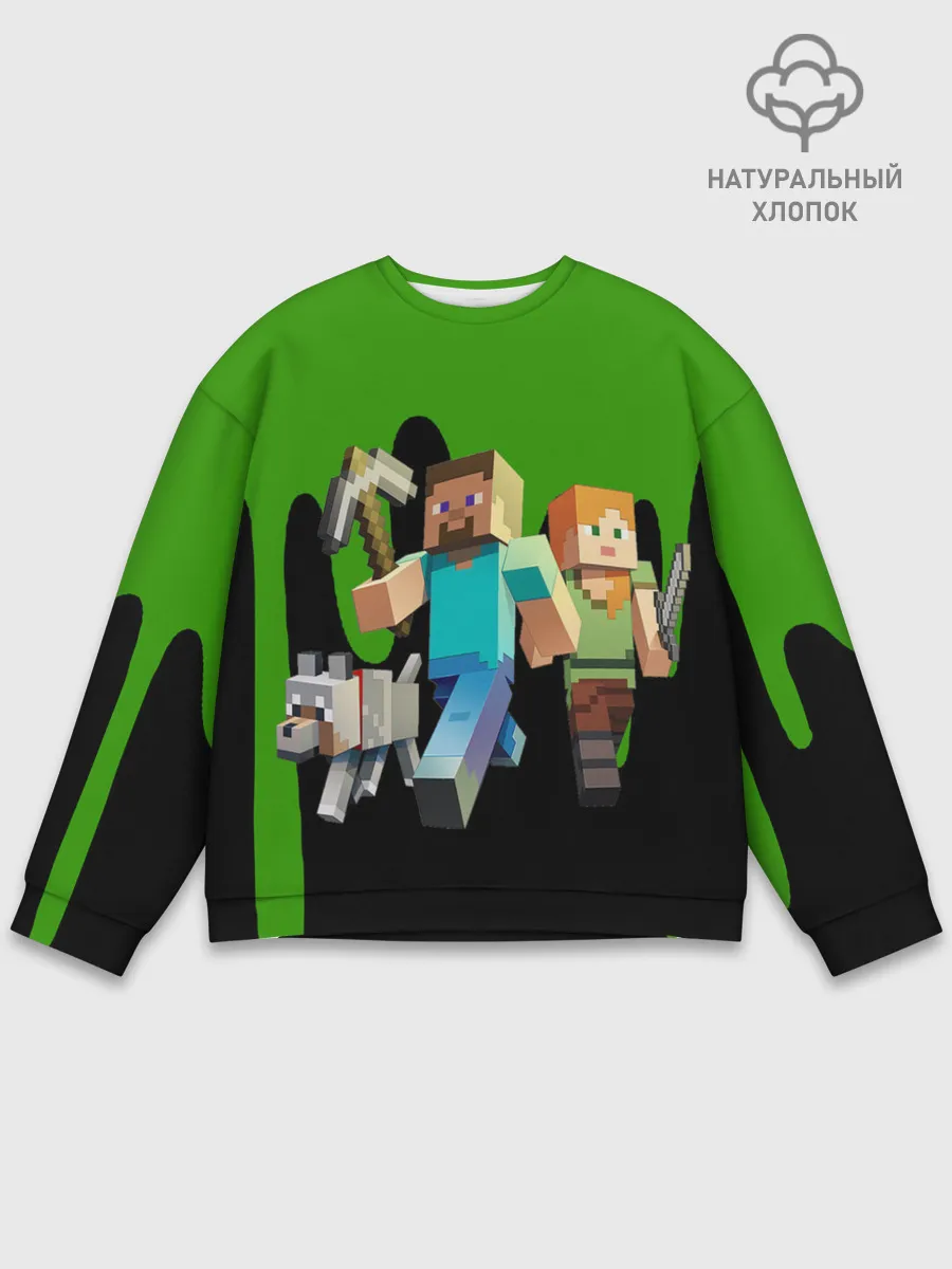 Мужской свитшот базовый / minecraft