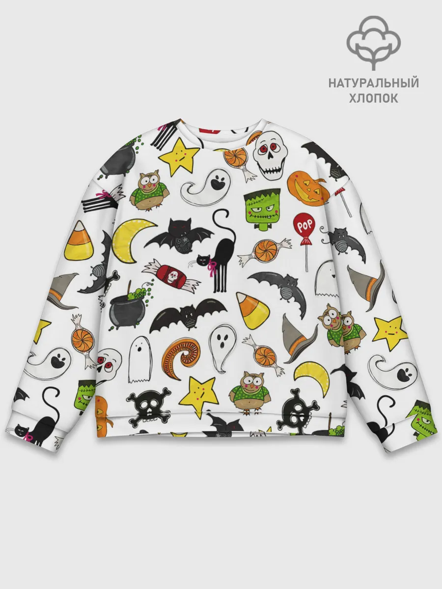 Мужской свитшот базовый / Хэллоуин паттерн