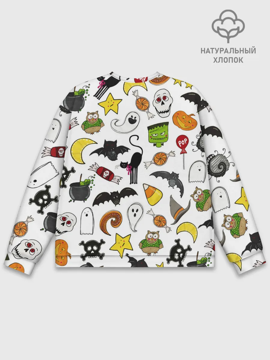 Мужской свитшот базовый / Хэллоуин паттерн