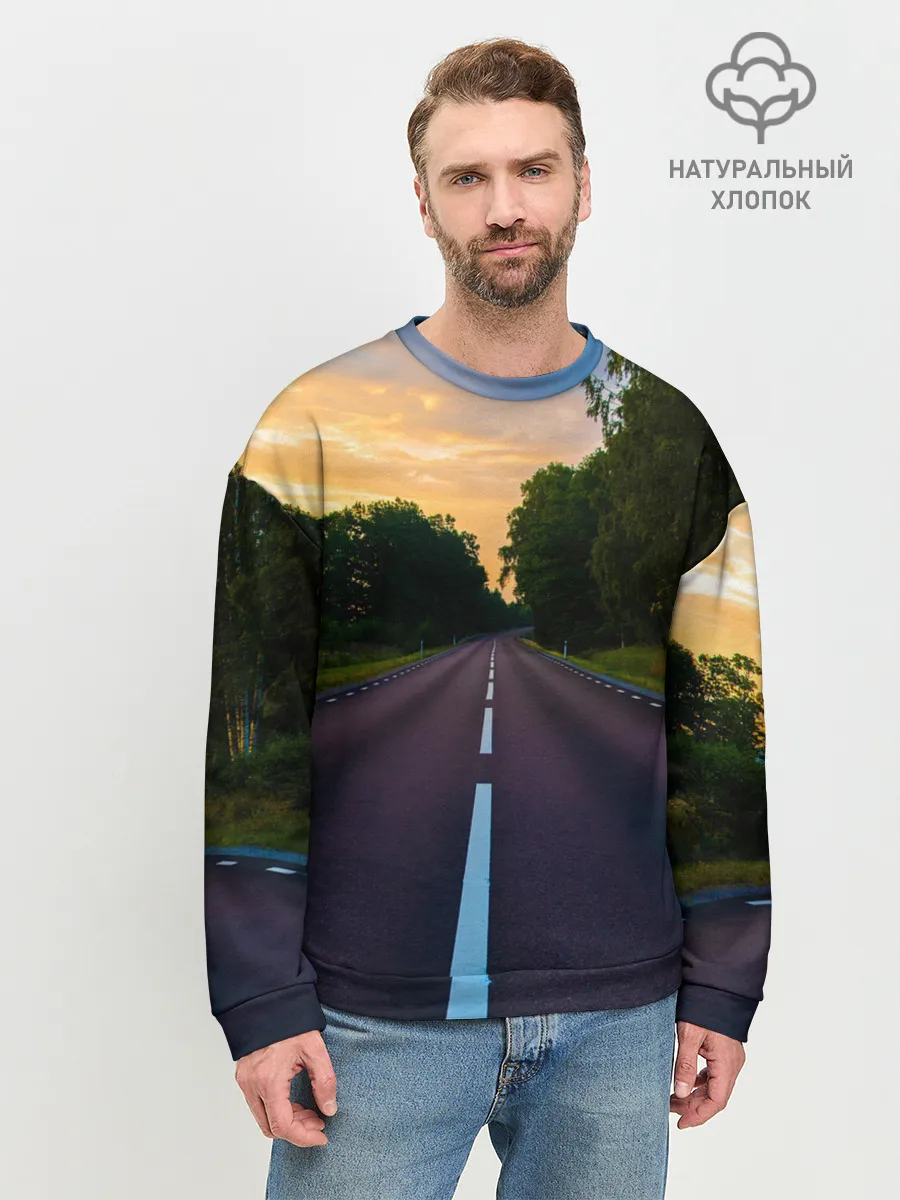 Мужской свитшот базовый / дорога
