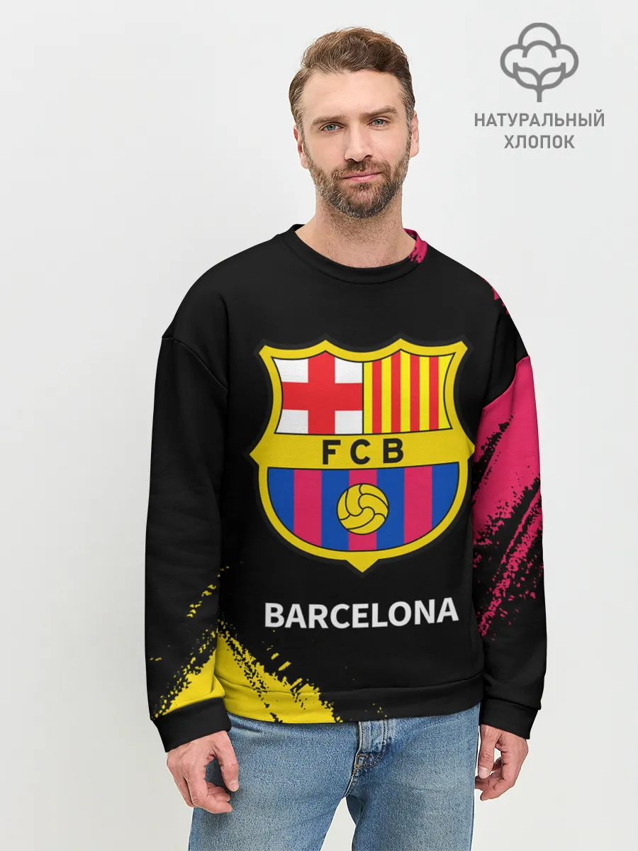 Мужской свитшот базовый / BARCELONA / БАРСЕЛОНА