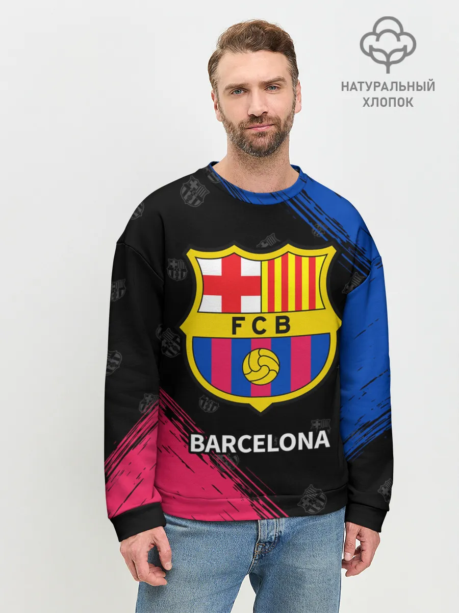 Мужской свитшот базовый / BARCELONA / БАРСЕЛОНА