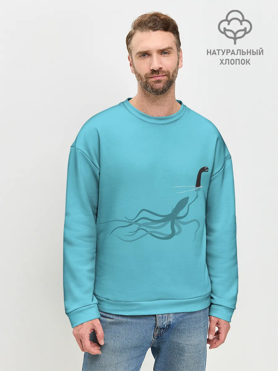 Мужской свитшот базовый / Тайна Лох-несского чудовища