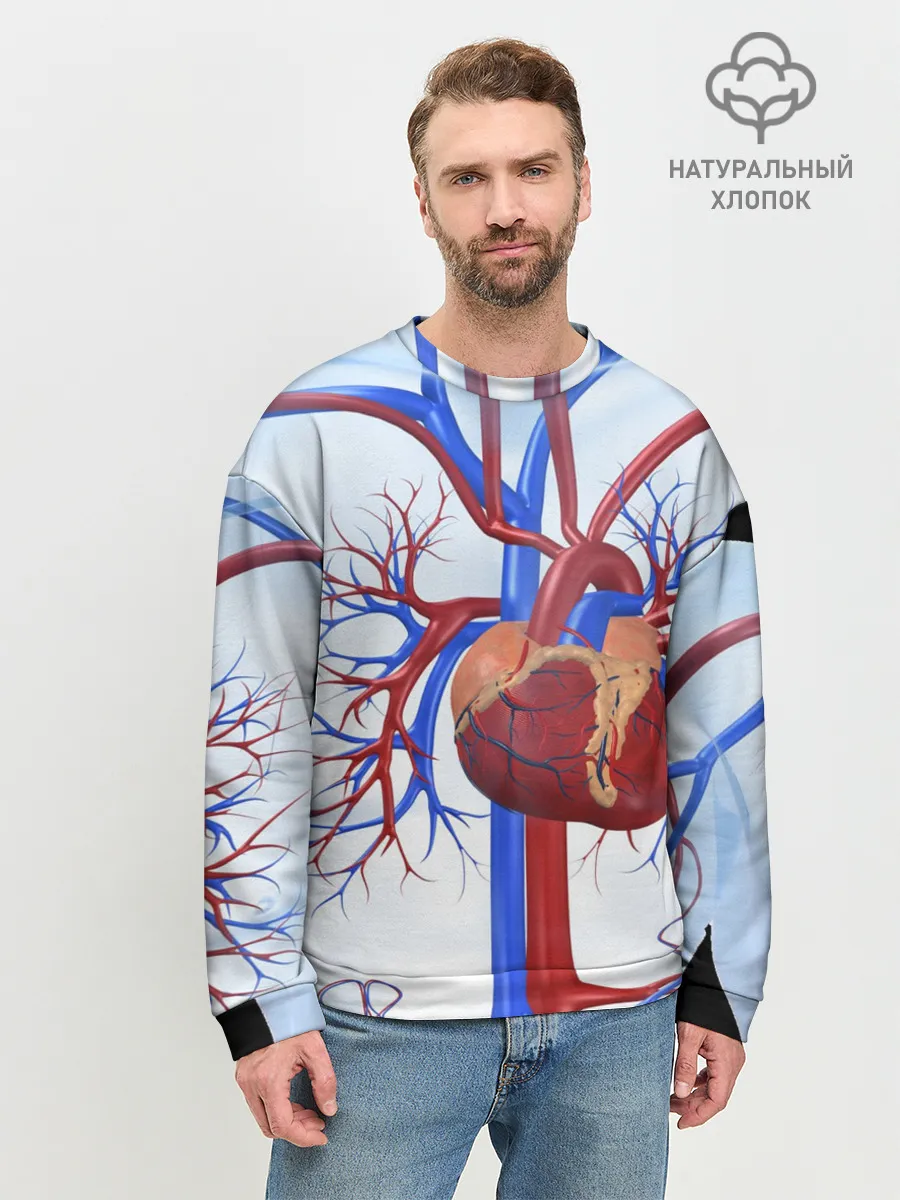 Мужской свитшот базовый / Сердце