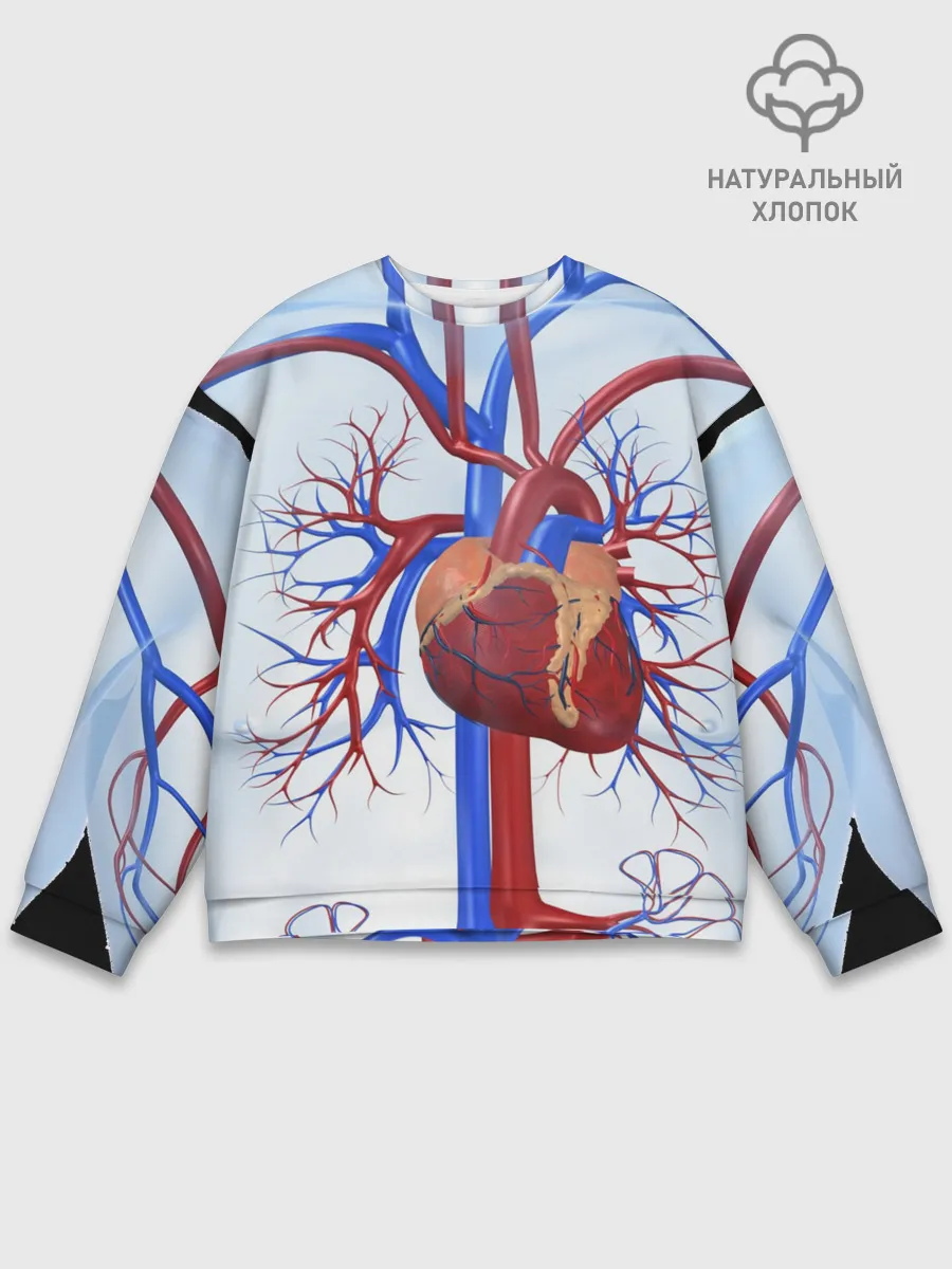 Мужской свитшот базовый / Сердце