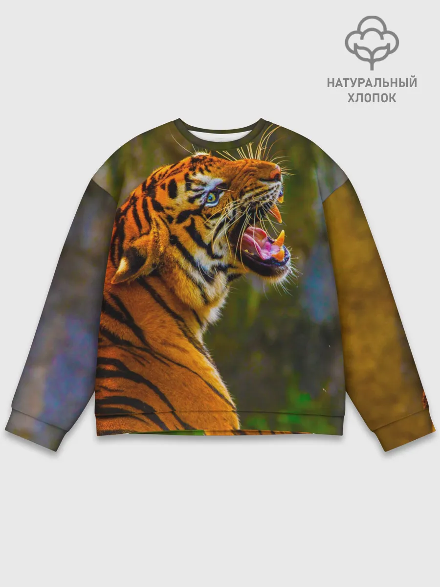 Мужской свитшот базовый / Тигр 3D