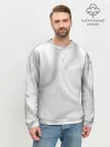 Мужской свитшот базовый / Белое полотно текстура