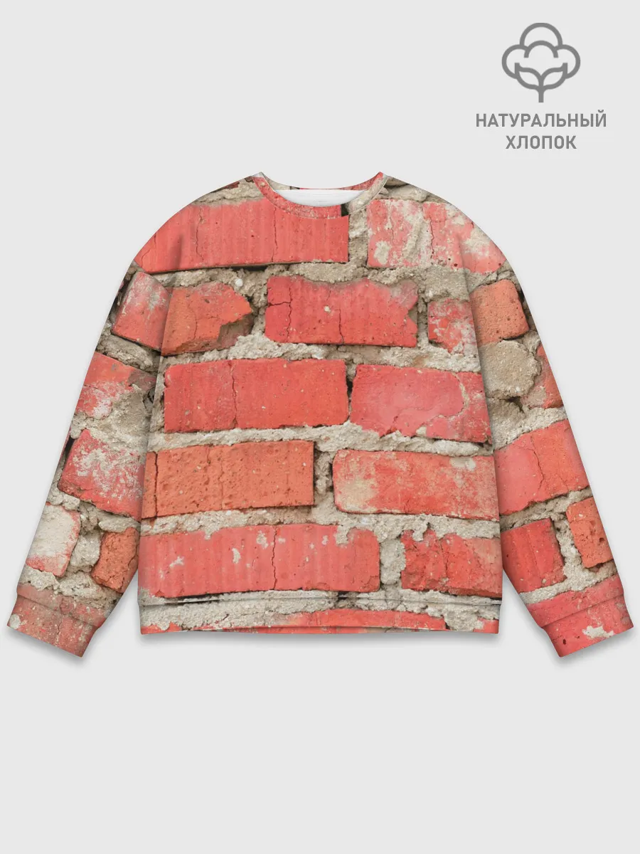 Мужской свитшот базовый / Кирпичная стена