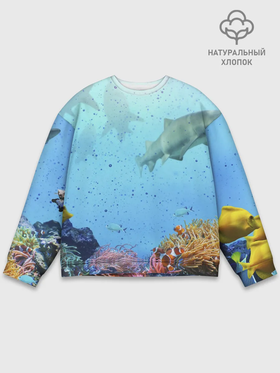 Мужской свитшот базовый / акулы