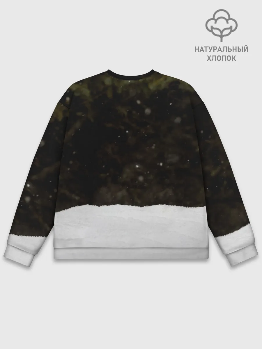 Мужской свитшот базовый / Лиса и снег