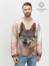 Мужской свитшот базовый / Красивый Волк