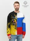 Мужской свитшот базовый / Российский Имперский Флаг