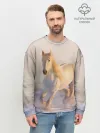 Мужской свитшот базовый / Белая лошадь