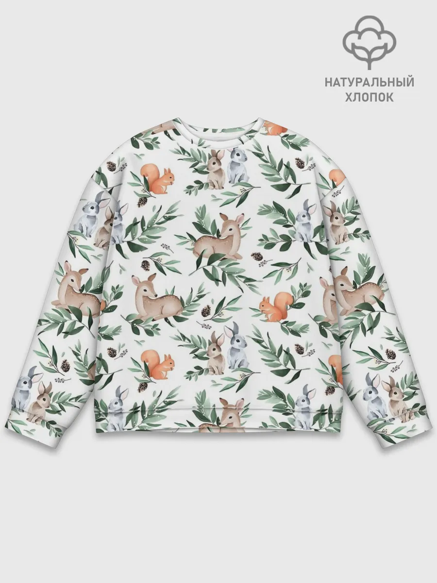 Мужской свитшот базовый / Лесные животные