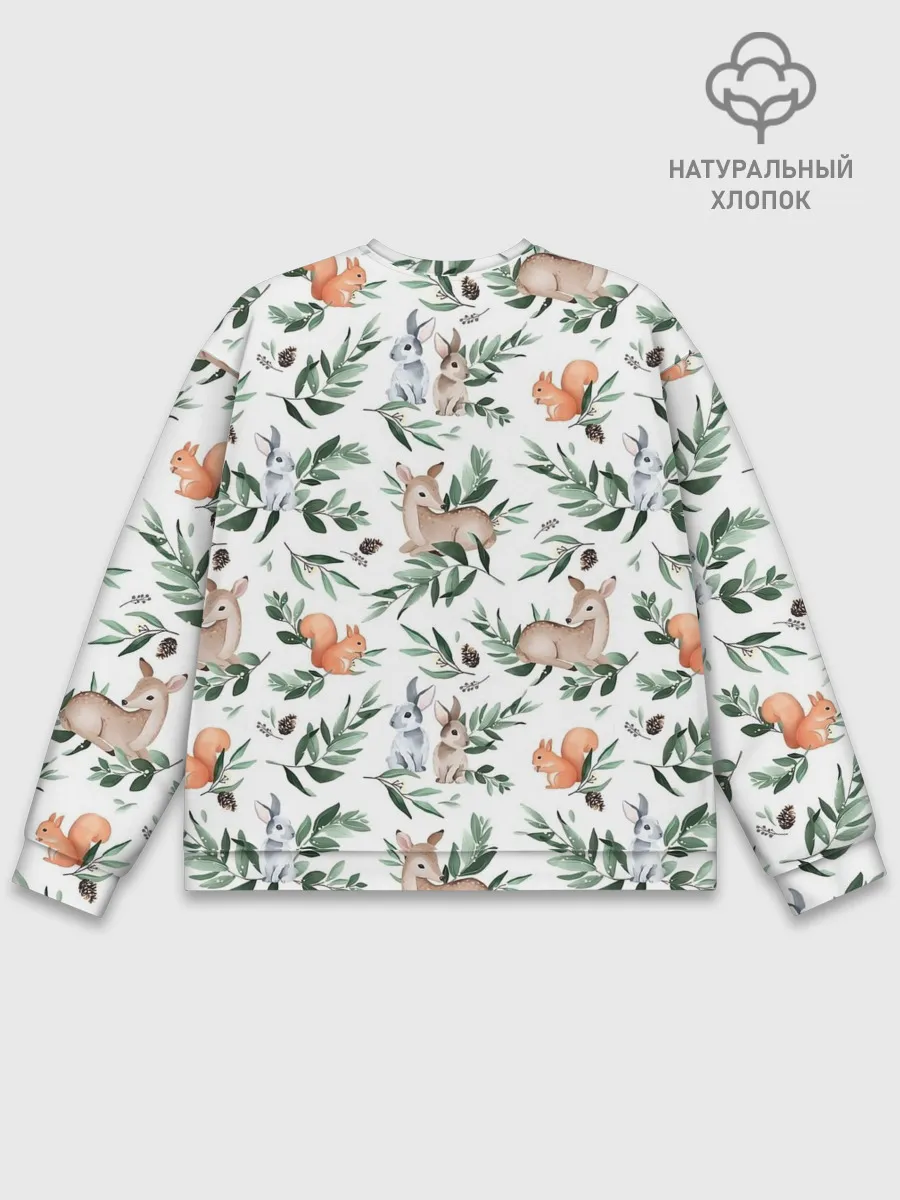 Мужской свитшот базовый / Лесные животные