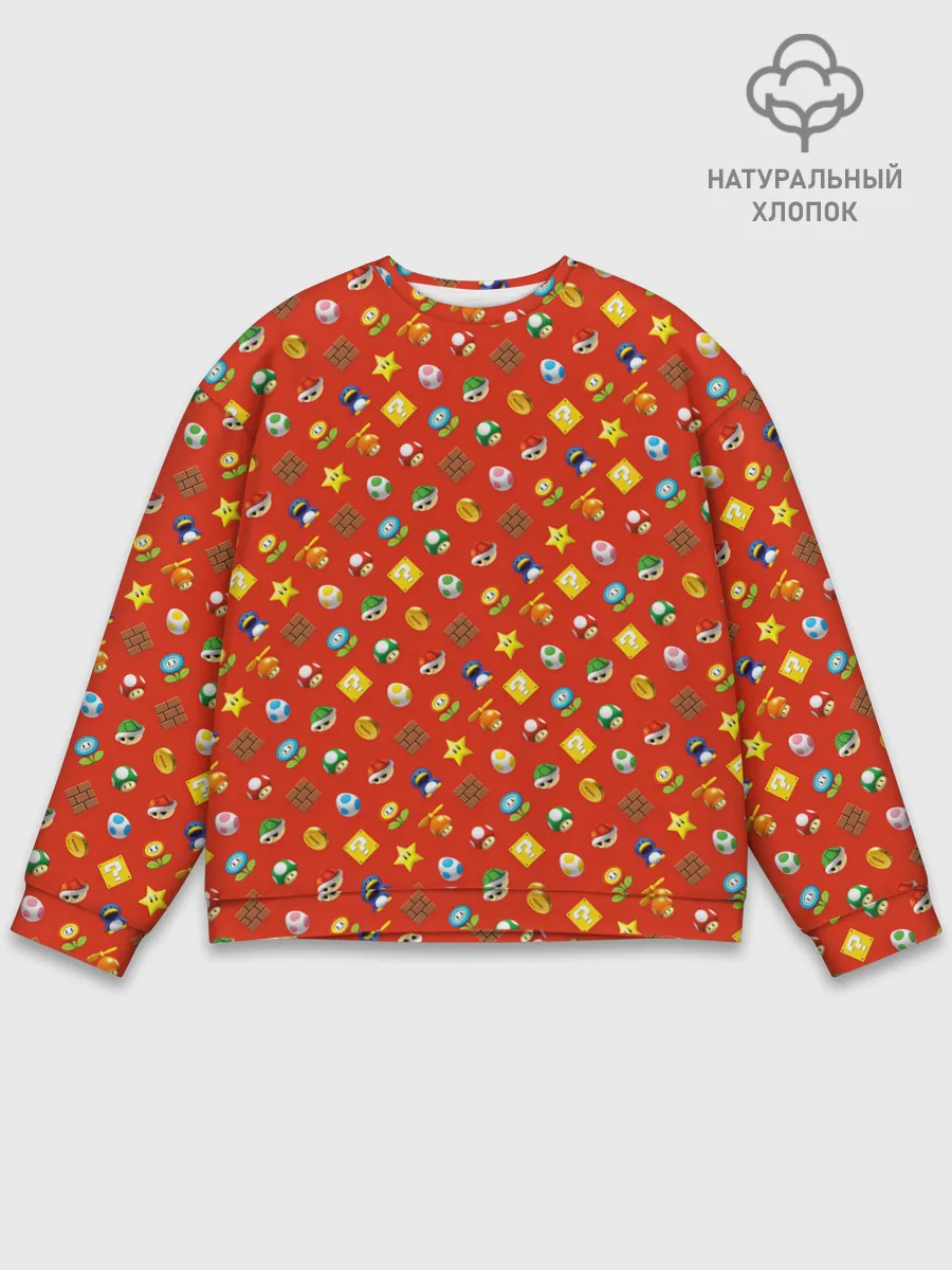Мужской свитшот базовый / Super Mario
