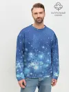Мужской свитшот базовый / Снежинки.