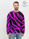 Мужской свитшот базовый / Неоновая зебра