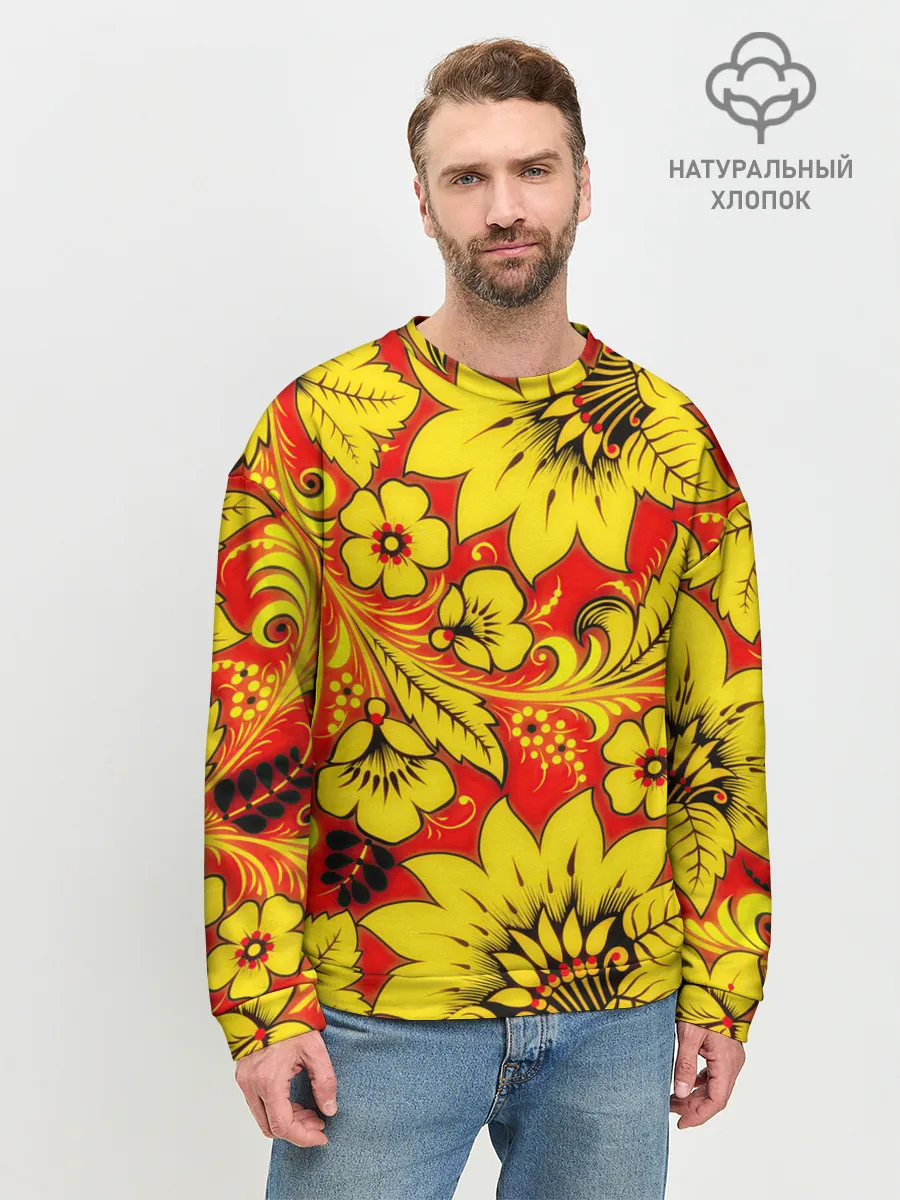 Мужской свитшот базовый / Хохлома