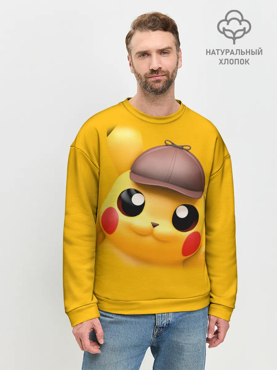 Мужской свитшот базовый / Pikachu Pika Pika