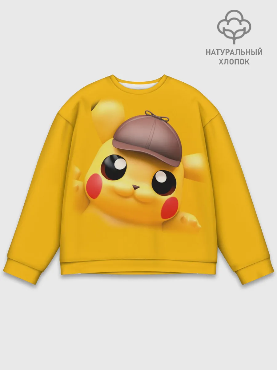 Мужской свитшот базовый / Pikachu Pika Pika