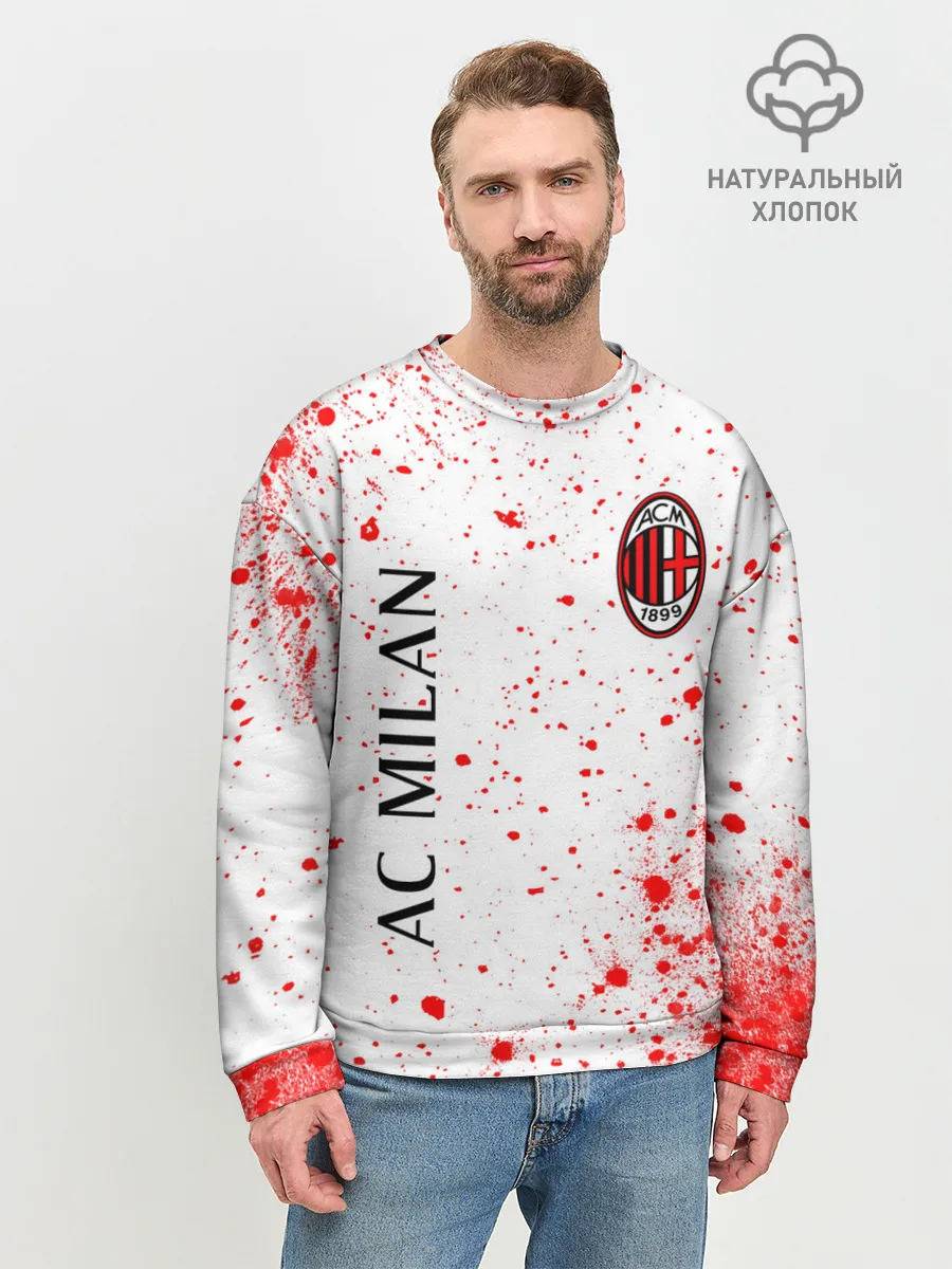 Мужской свитшот базовый / AC MILAN / МИЛАН