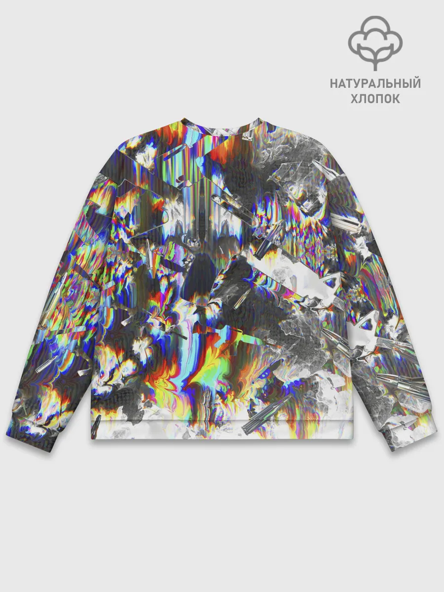 Мужской свитшот базовый / Gasoline stains abstraction