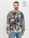 Мужской свитшот базовый / Gasoline stains abstraction
