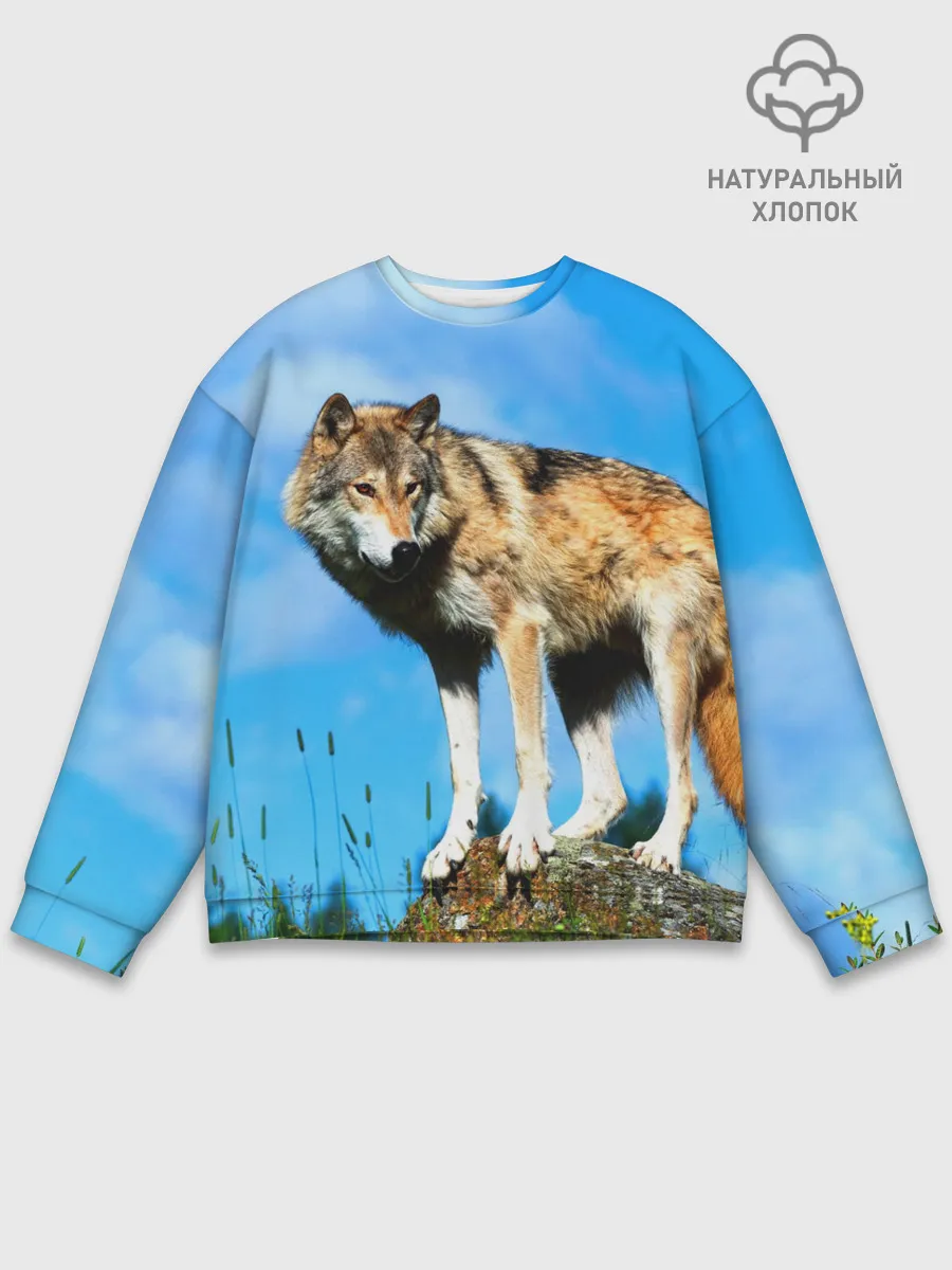 Мужской свитшот базовый / Волк