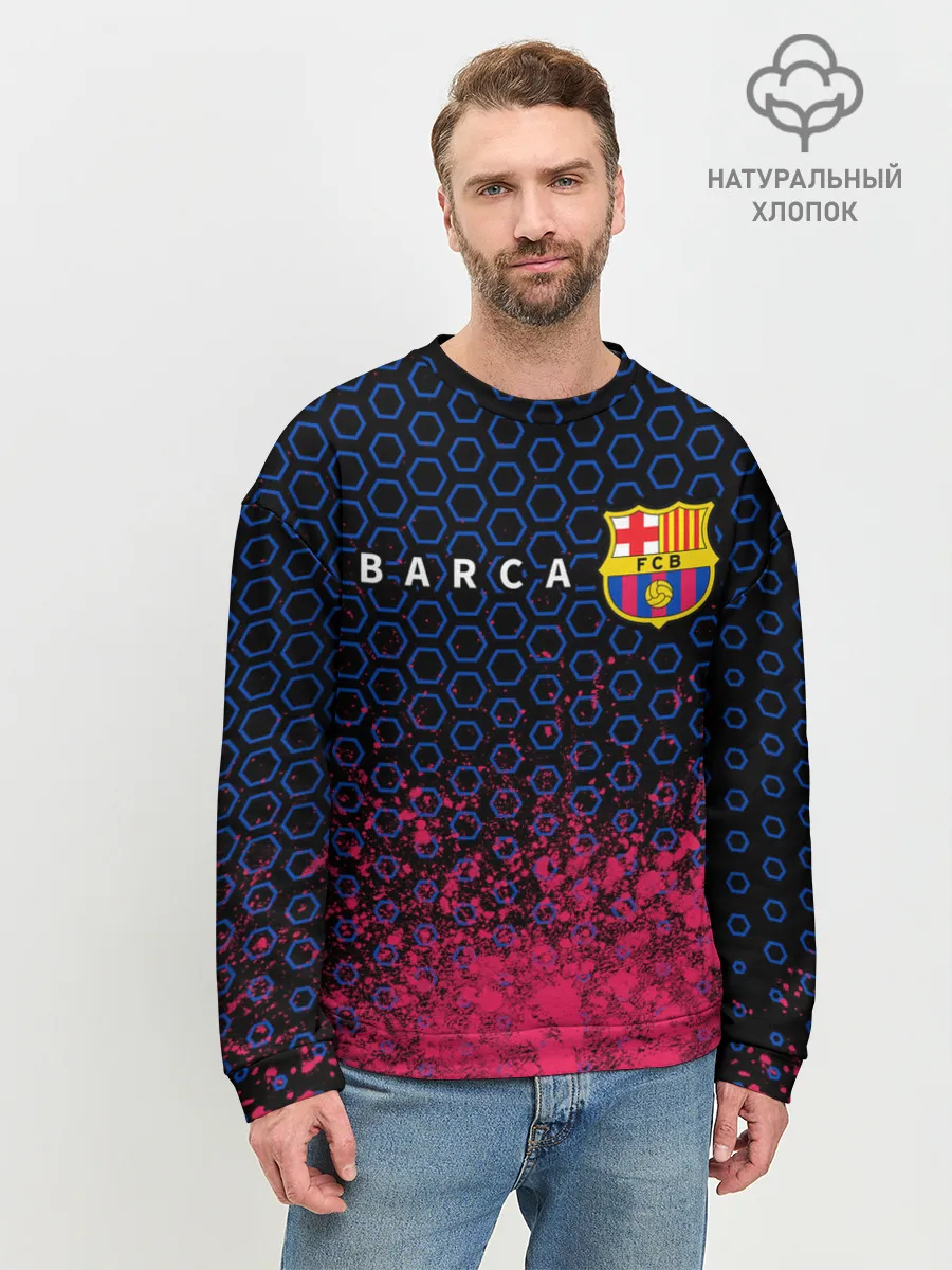 Мужской свитшот базовый / BARCELONA / БАРСЕЛОНА