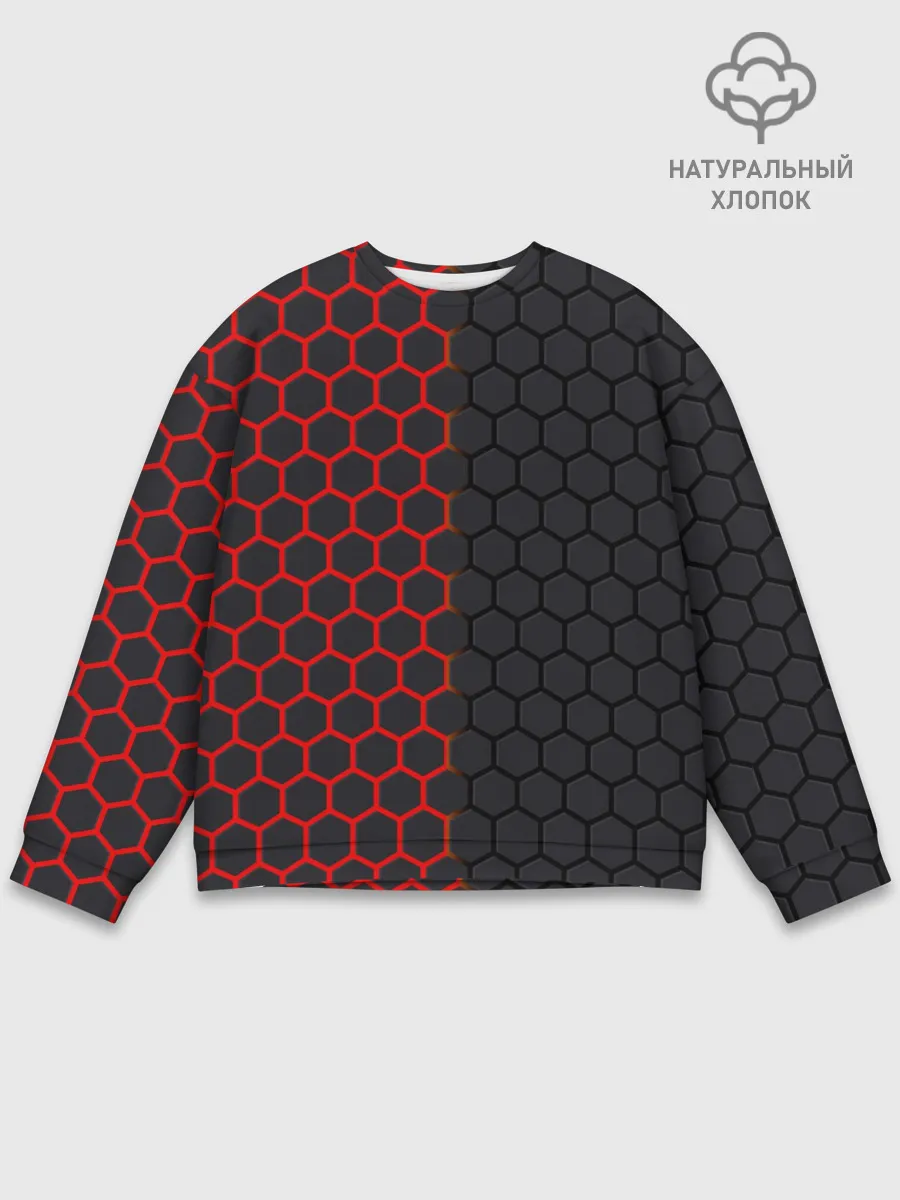 Мужской свитшот базовый / НЕОНОВЫЕ СОТЫ