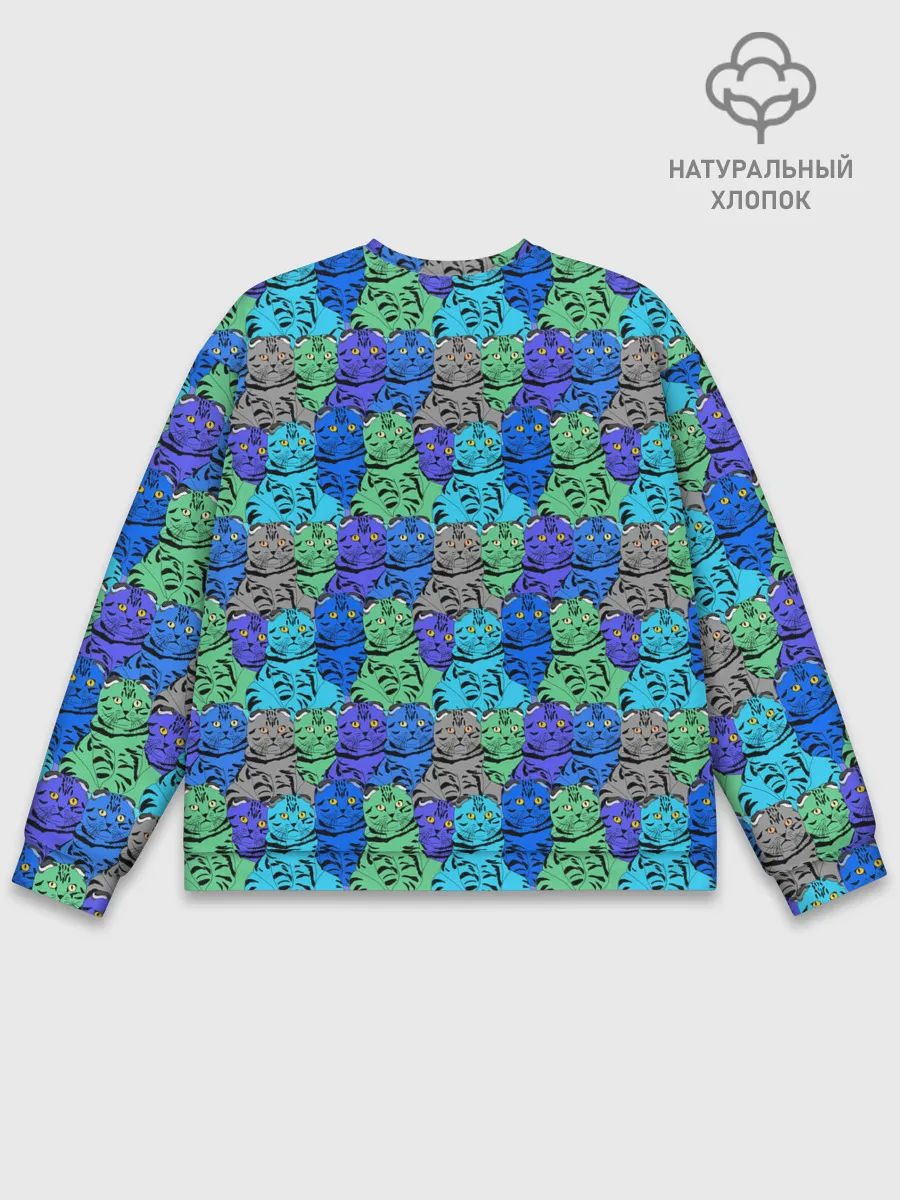 Мужской свитшот базовый / Толстый кот