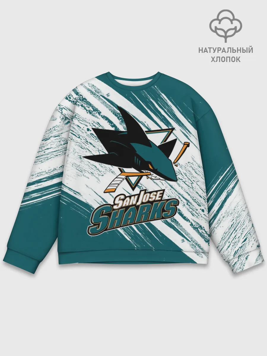 Мужской свитшот базовый / Сан-Хосе Шаркс