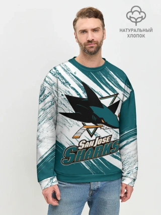 Мужской свитшот базовый / Сан-Хосе Шаркс