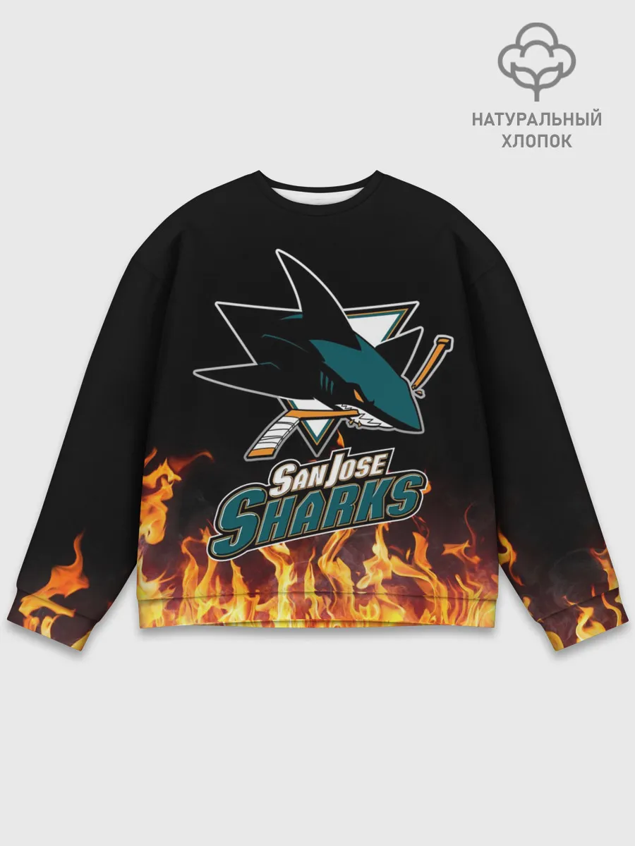Мужской свитшот базовый / Сан-Хосе Шаркс